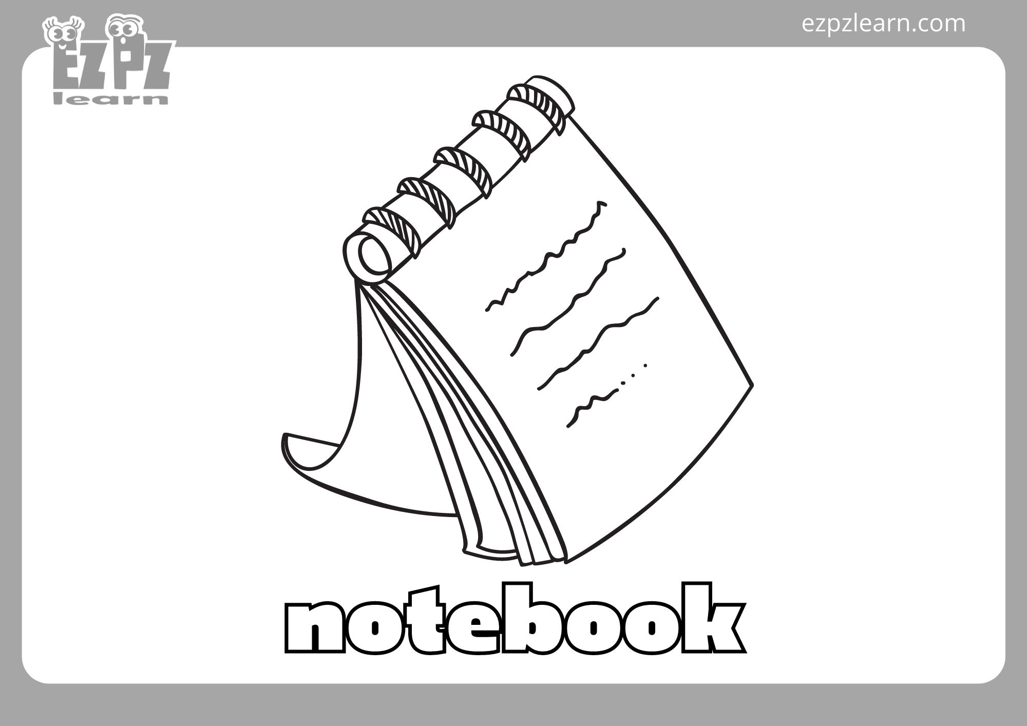 School Subject Notebook Covers Coloring Pages Sketch Coloring Page