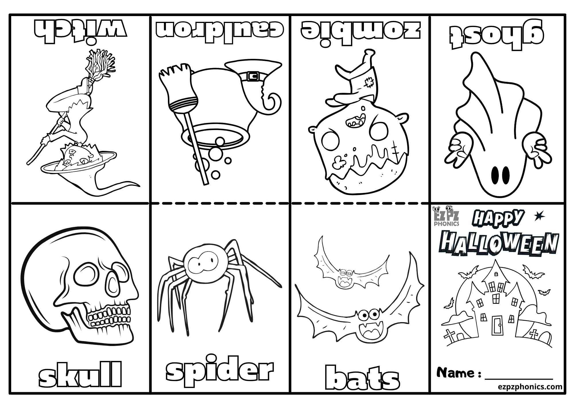 halloween-ezpzlearn-com for Free Printable Halloween Worksheets Pdf Halloween - Ezpzlearn.com for Free Printable Halloween Worksheets Pdf