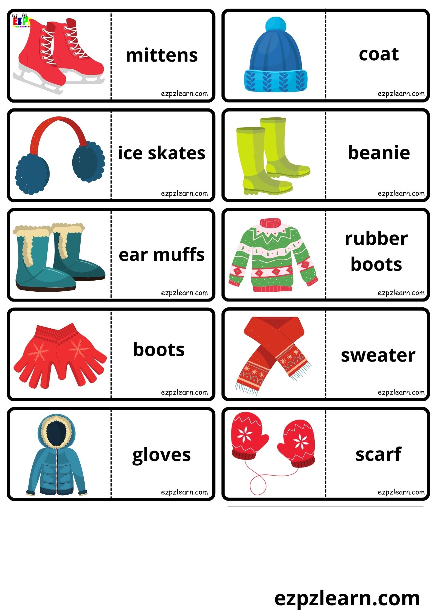 Clothes Vocabulary Free Activities online for kids in Kindergarten