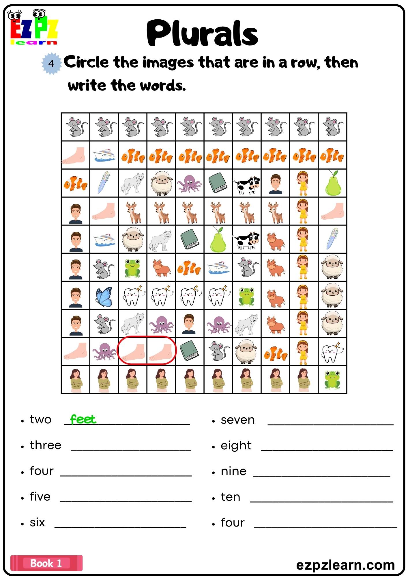 singular-and-plural-nouns-ezpzlearn-com for Free Printable Plural Noun Worksheets Singular and Plural Nouns - Ezpzlearn.com for Free Printable Plural Noun Worksheets