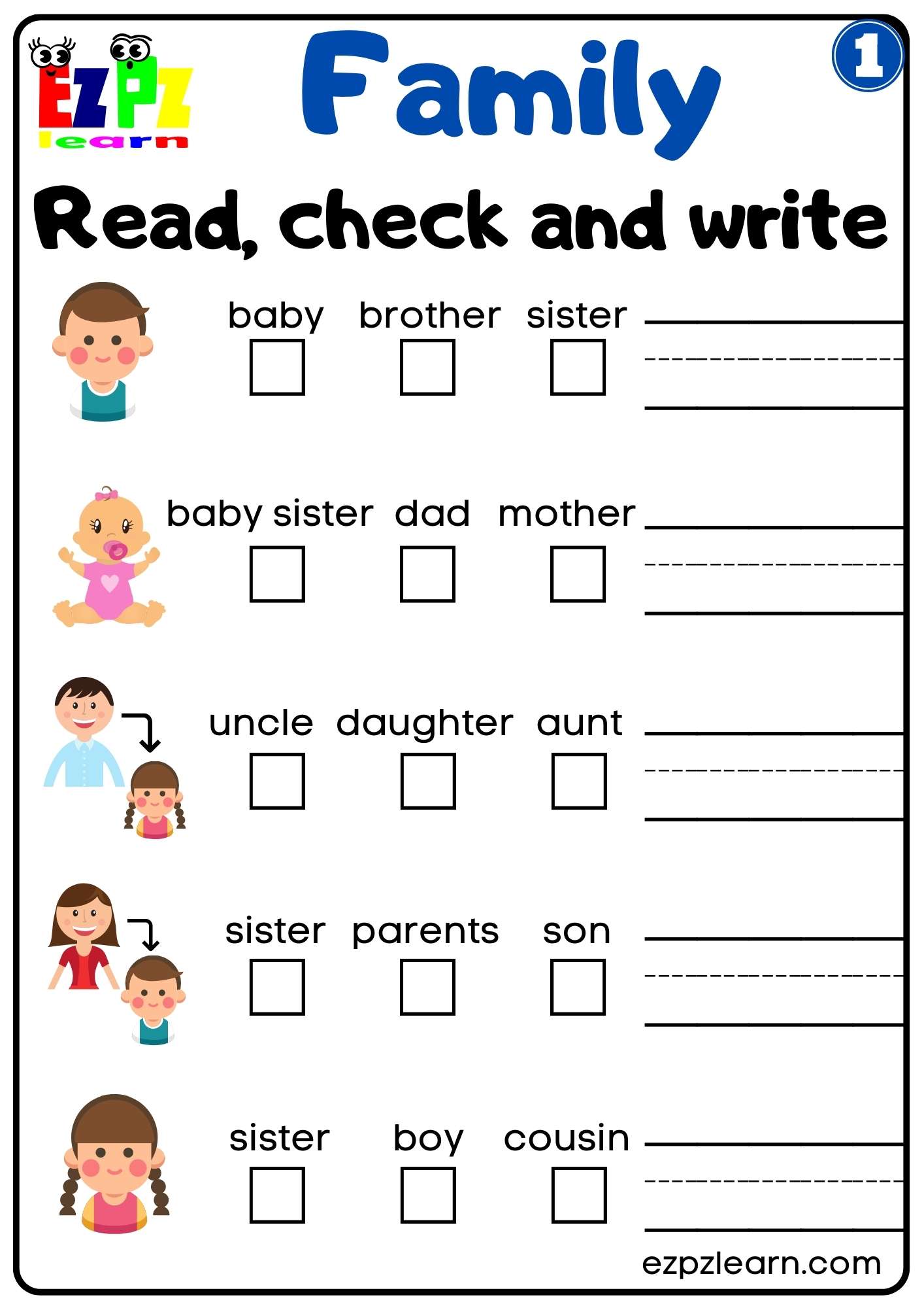 Family - ezpzlearn.com