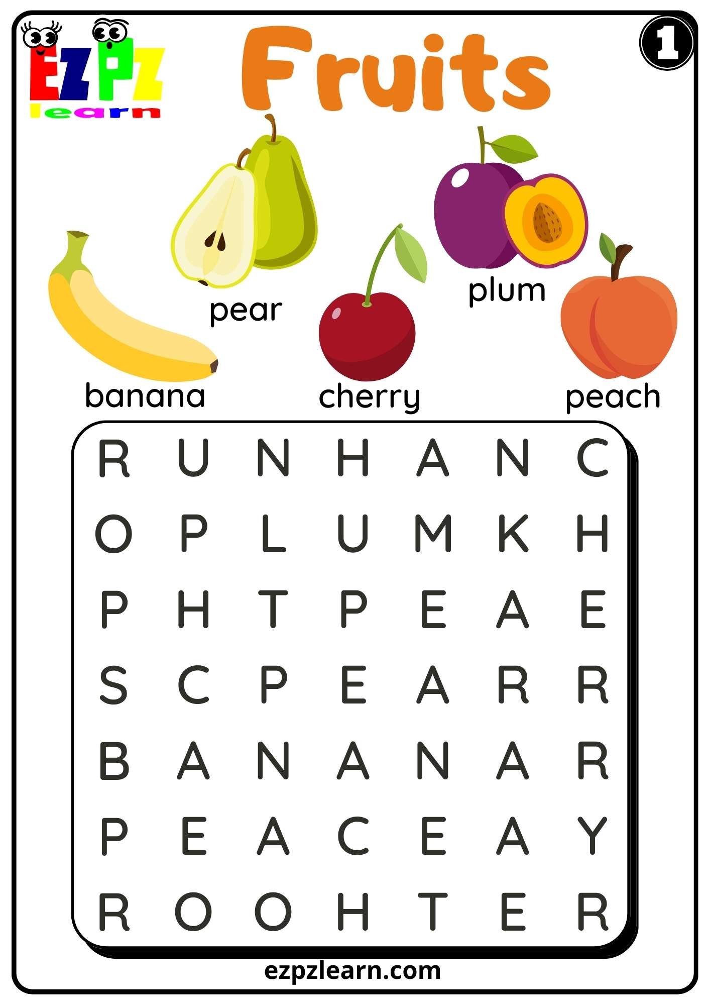 Fruit - Ezpzlearn.com