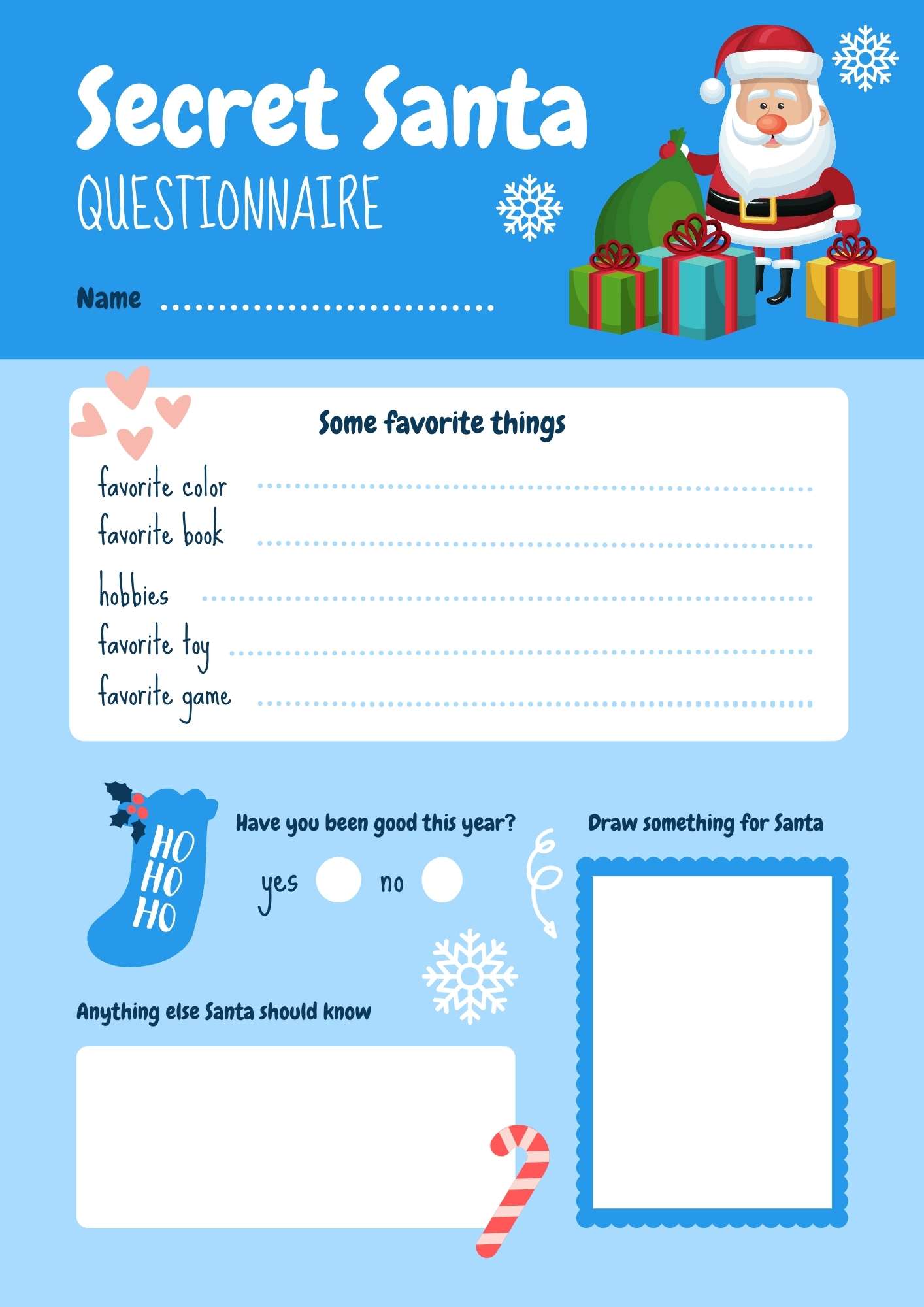 Secret santa letter - ezpzlearn.com