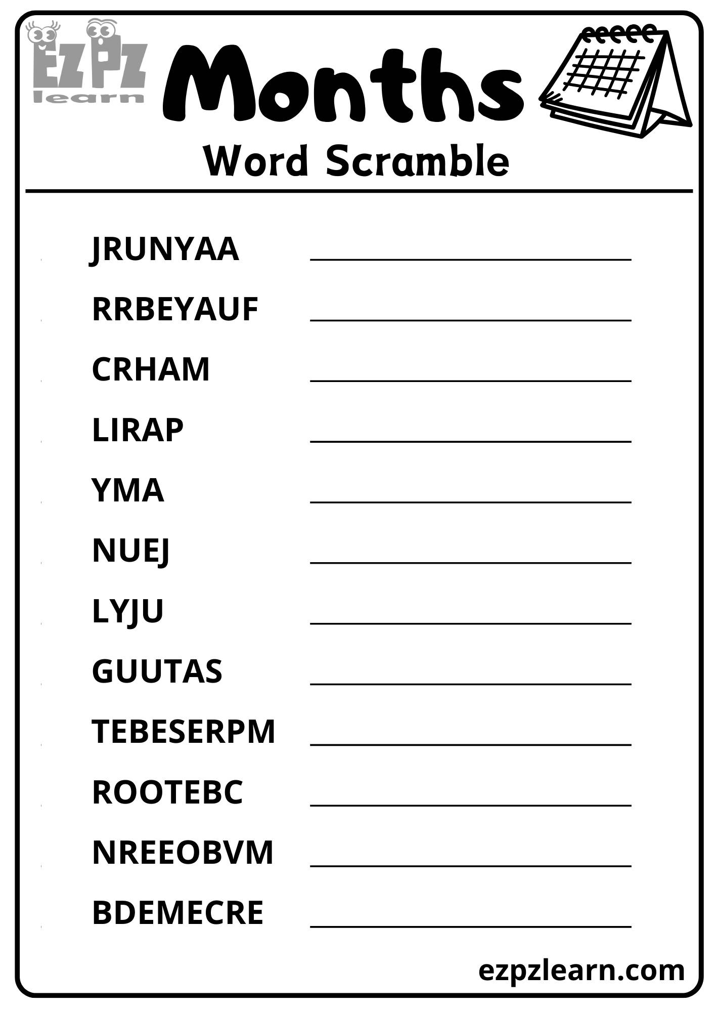 Unscramble Monthly - trthuh8