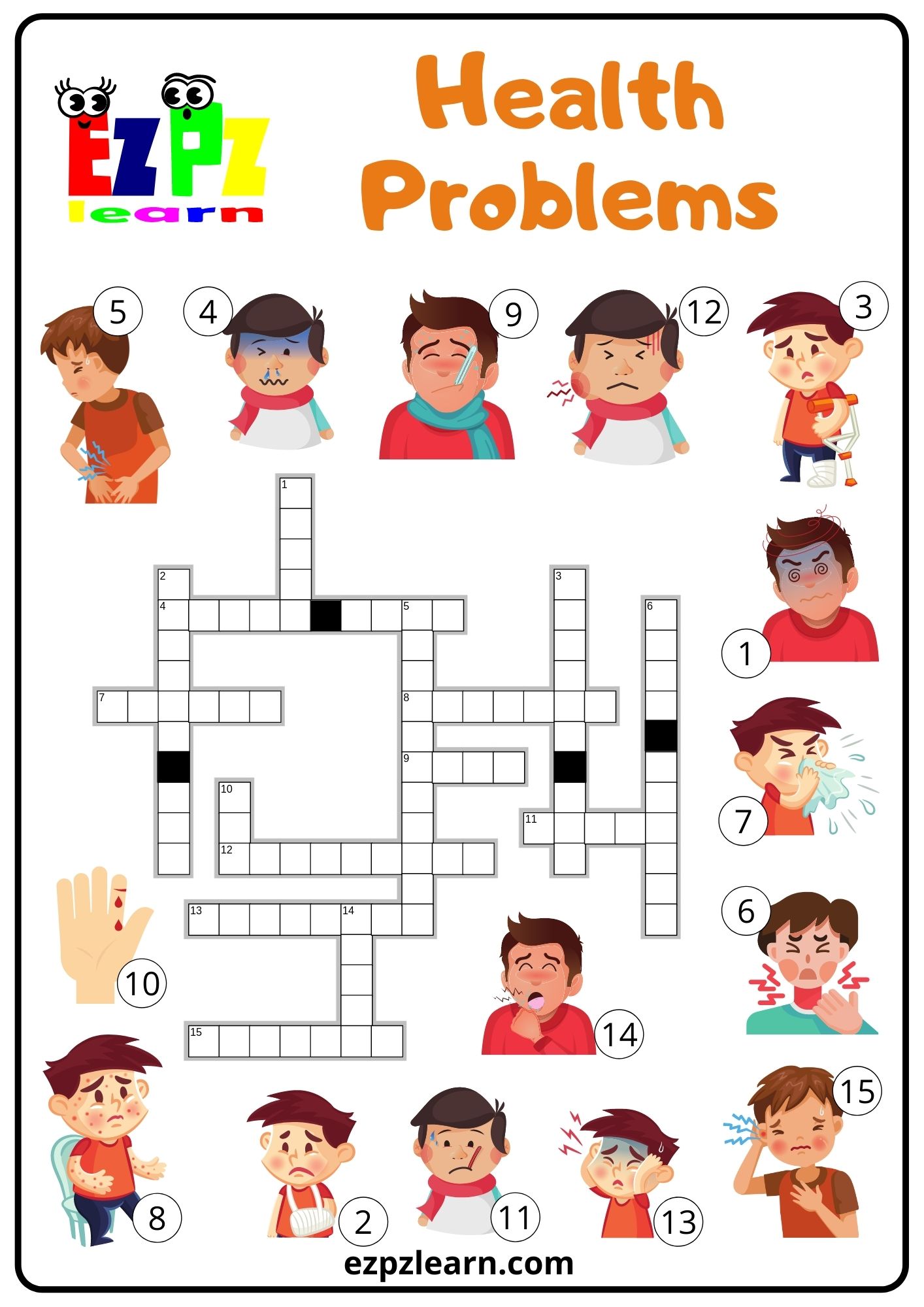 Health Problems Crossword Ezpzlearn com Health Problems Crossword Ezpzlearn com