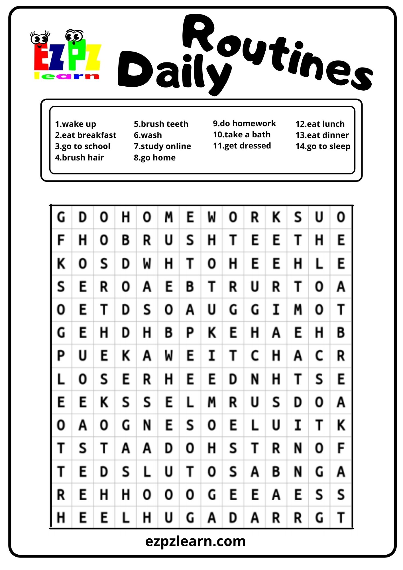Free Printable Daily Word Search Free Printable Daily Word Search